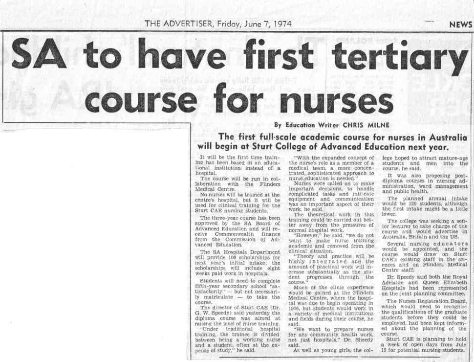 Story from The Advertiser, 7 June 1974
