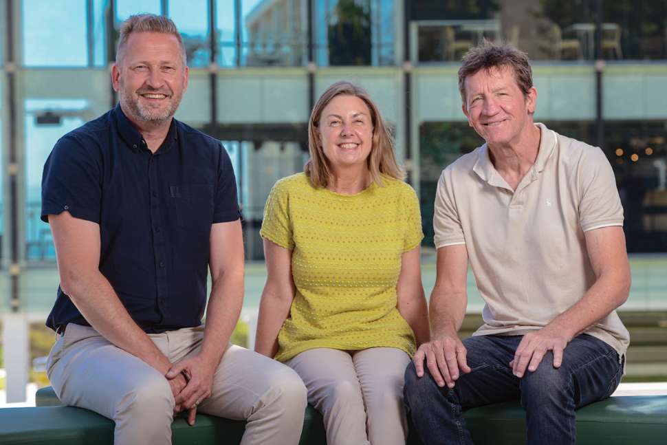 John Mannion, Professor Tracey Wade and Chris McDermott