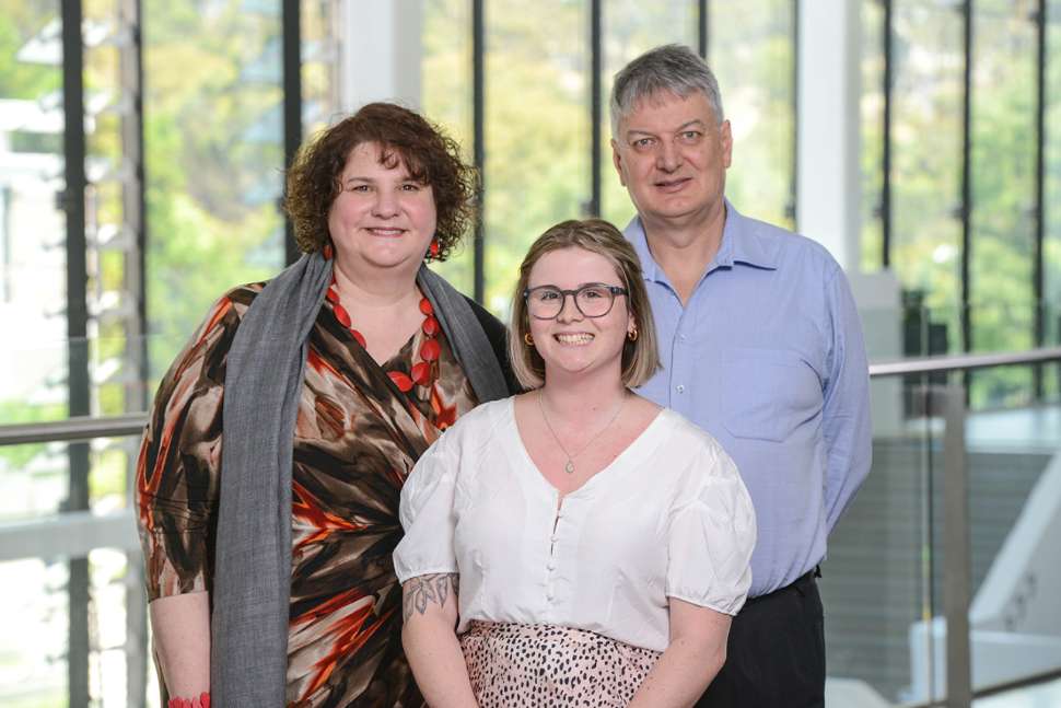 Stella and Peter Braund with scholarship recipient Corrin Paepke.