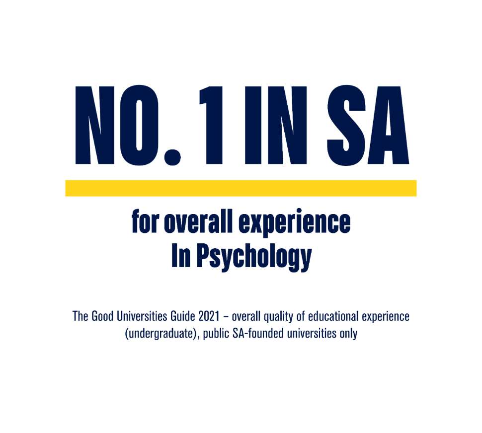 No. 1 in South AUSTRALIA for psychology - overall experience